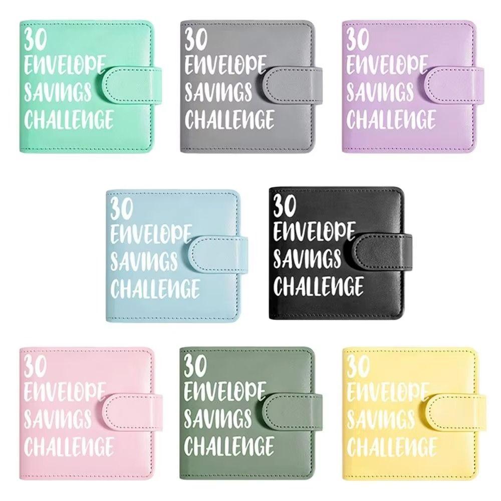 PU Leather Money Saving Challenge Book 30 Envelope Challenge Binder  Money Saving Challenge