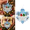 Christmas Fireplace Decor Snowflake-Shaped Sea Glass Ornament, Acrylic Friendship Keepsake, Coastal Inspired Winter Holiday Party Ornaments