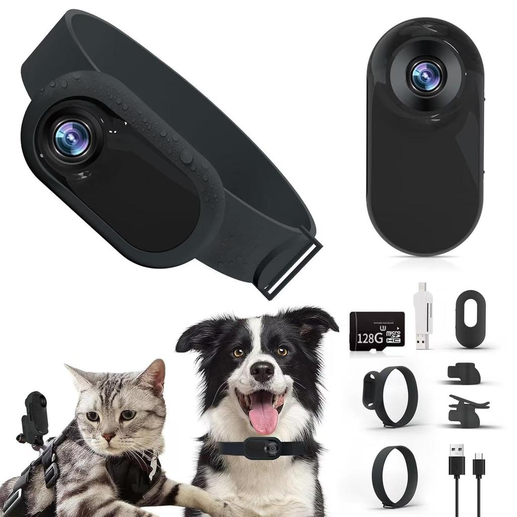 1080P HD Anti-Shake Thumb Action Camera with Lapel Clip for Cycling, Pets, Vlogs & More