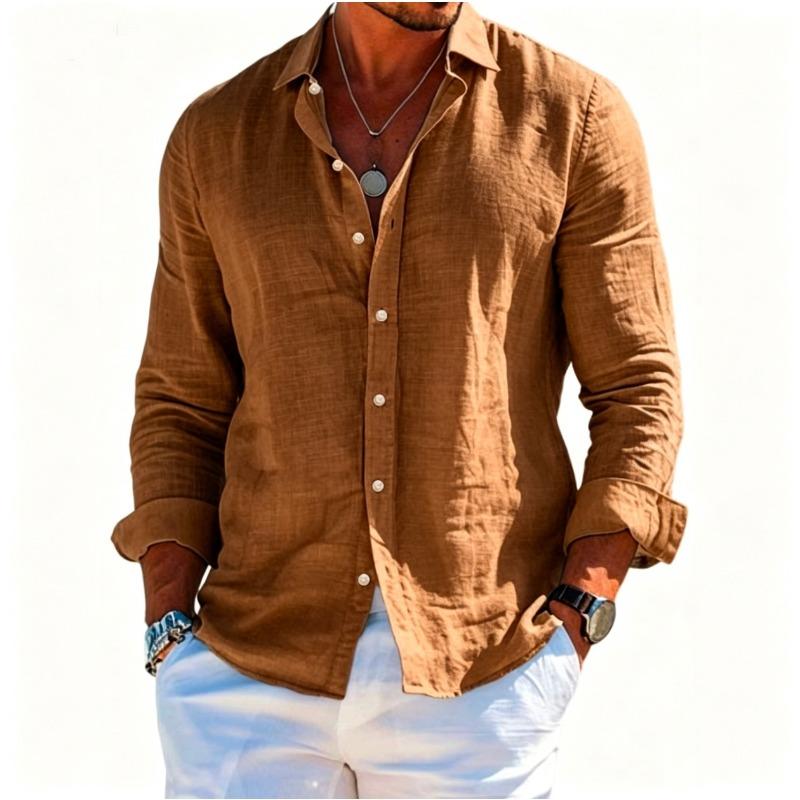 MGHR Moda Uomo Scollo a Polo Manica Lunga Autunno Inverno Camicie & Bluse Casual