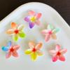 10 Pcs New Cartoon Colorful Dreamy Five-Petaled Flowers Resin Flat Back Scrapbook Diy Jewelry Hair Accessories Decor Crafts A92