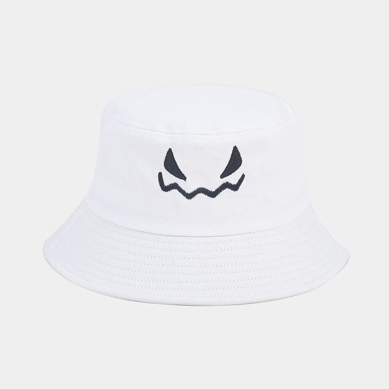 Halloween/Halloween decorative hat New grimace pumpkin embroidered bucket hat