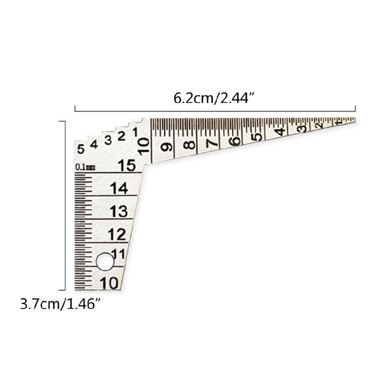 WelderTool StainlessSteel WeldingTaper Feeler Gauges StainlessSteel Depth Ruler