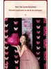 3D Butterfly Wedding Room Decoration Set: Double Happiness Curtains and Pull Flower Ornaments