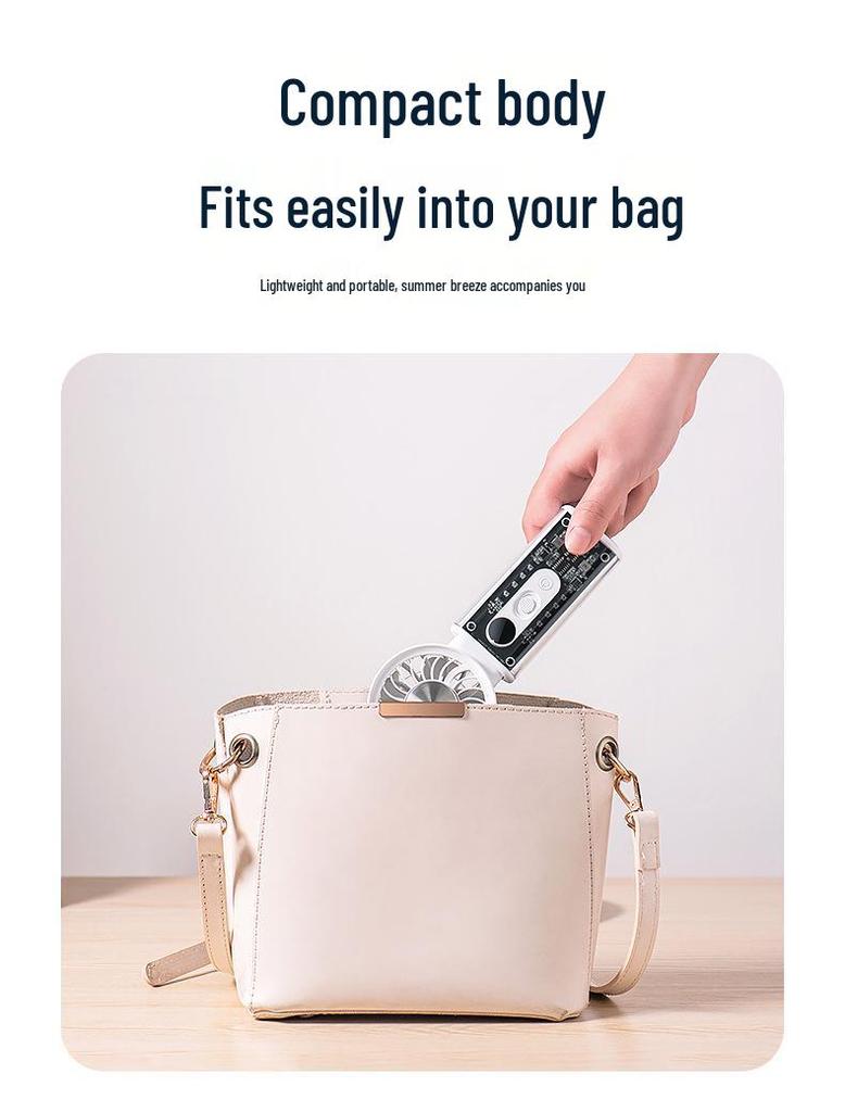 2026 Portable High-Speed Neck-Hanging Cooling Fan with Folding Handheld Design