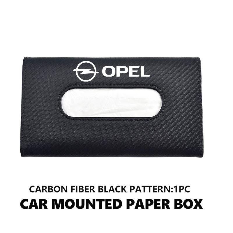 For Opel CorsaLeather Car Sunshade Tissue Box Paper Towel Hanging Bag Interior For Opel ADAM ASTRA J K CORSA E INSIGNIA MOKKA VIVA Meriva