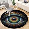 1pc Psychedelic Eye Print Chair Carpet for Office Non-Slip, Machine Washable Rug for Office, Room - Holiday Decor, Machine Made yy251016069