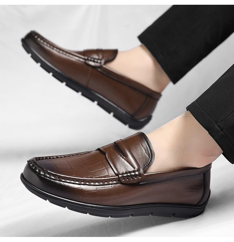 Men's Leather Shoes, Casual and Fashiable British Style, One Step  Lazy Loafers 2026 New