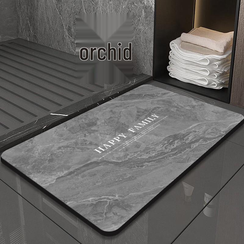 Wavy Marble Quick-Dry Bathroom Mat - Diatom Soft Absorbent Rug for Toilet, Door, and Sink