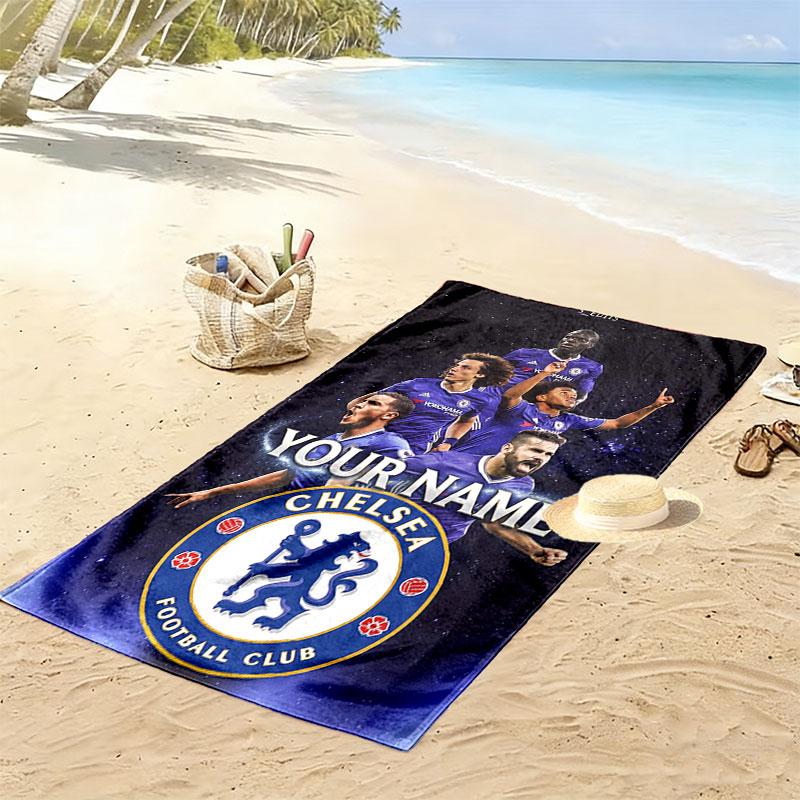 Custom Chelsea Print Beach Towel, Large Soft Quick Dry Towel for Beach Camping Swimming