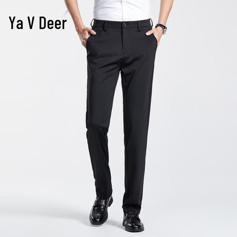 Yalu Men s Lightweight Business Ice Silk Straight Pants 29