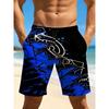 Summer Must-have Men's Swimming Trunks with 3D Print - Pocket Swim Shorts, Drawstring Waistband - Lightweight Beach Shorts Suitable for Surfing