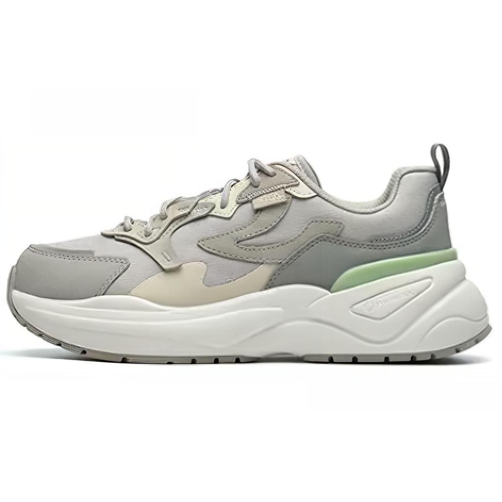 FILA Fashion Sneakers Cool Lightweight Synthetic Leather Low Top Marathon Running Shoes Women Sneakers Gray Green F12W144154FSF
