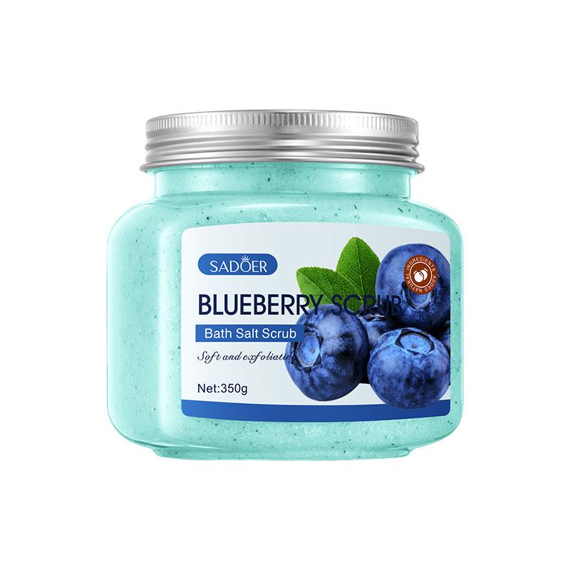 

SADOER English Fruit Bath Salt Scrub - Exfoliating & Pore Cleansing Body Scrub