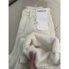 Women's High Rise Wide Leg Jeans Loose Fit Fleece Lined Straight Leg White Denim Pants Warm Drape Trousers For Winter