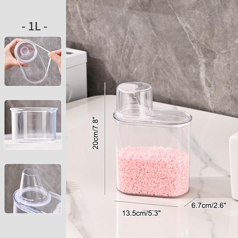 Airtight Laundry Detergent Powder Storage Box Container With Lids Grain Storage Jar Bleach Storage Container With Labels Airtig