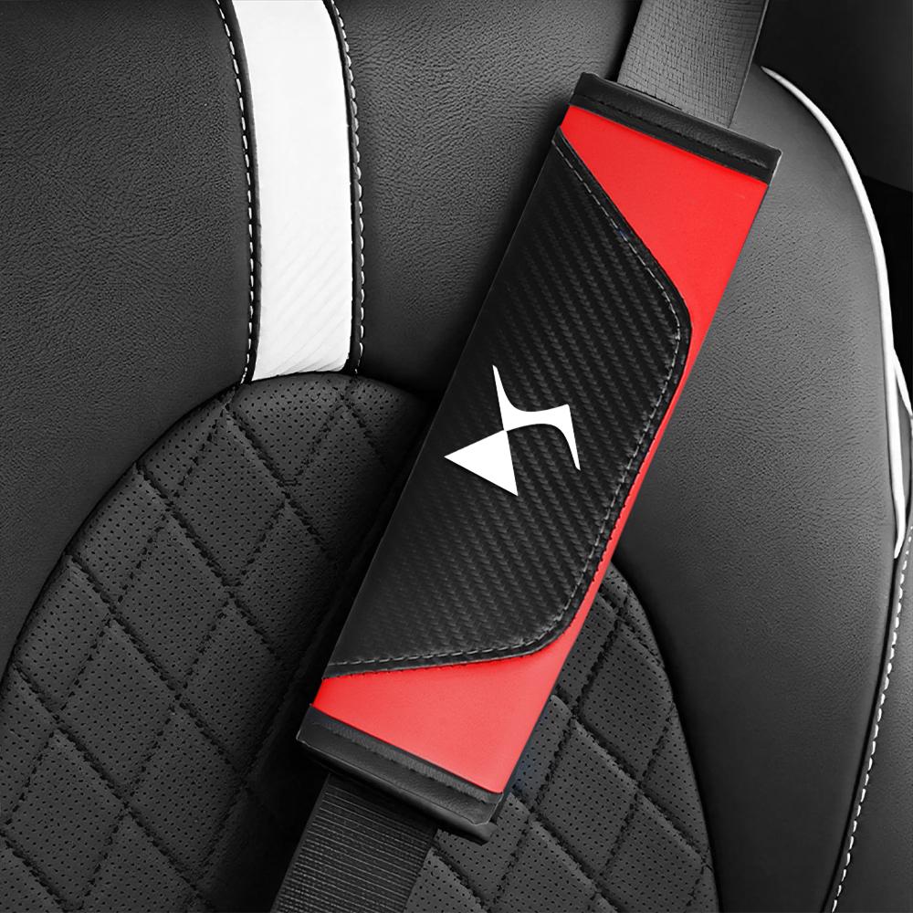 2Pcs Car Seat Belt Shoulder Carbon fiber Protector Pads For Citroen C1 C2 C3 C4 C4L C5 C6 C8 VTS C-ELYSEE Berlingo Xsara Celysee