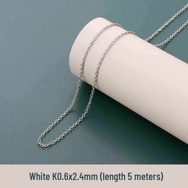 5m Σταυρωτή Σιδερένια Αλυσίδα - Επίπεδη Αλυσίδα O-κρίκων Κολιέ & Τσάντας DIY Αξεσουάρ Κοσμημάτων