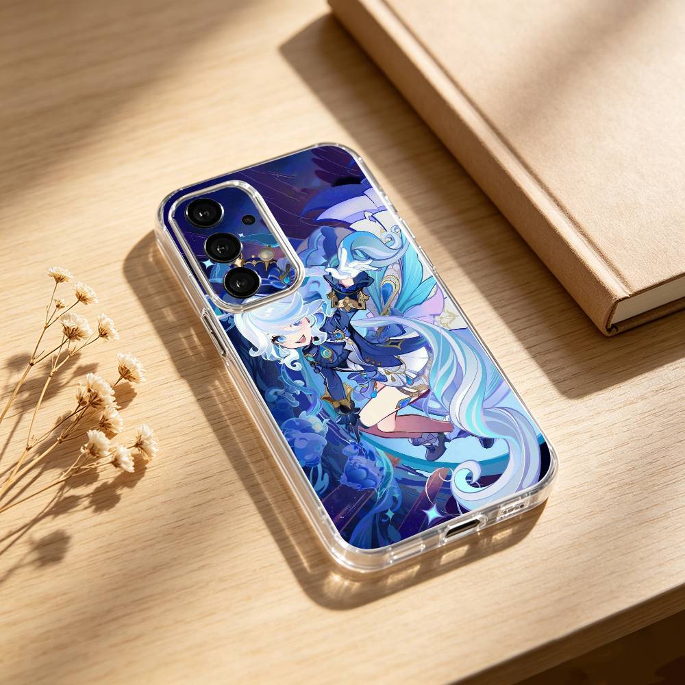 G-Genshin Impact F-Furina Phone Case For Samsung S25,24,21,22,23,30,Ultra,20,Plus,Fe,Lite,Note Transparent Cover