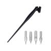 Oblique Dip Pen Holder with 4 Replaceable Tip Resin Dip Pen Holder for Beginner Artist Writing Drawing Art Illustrations