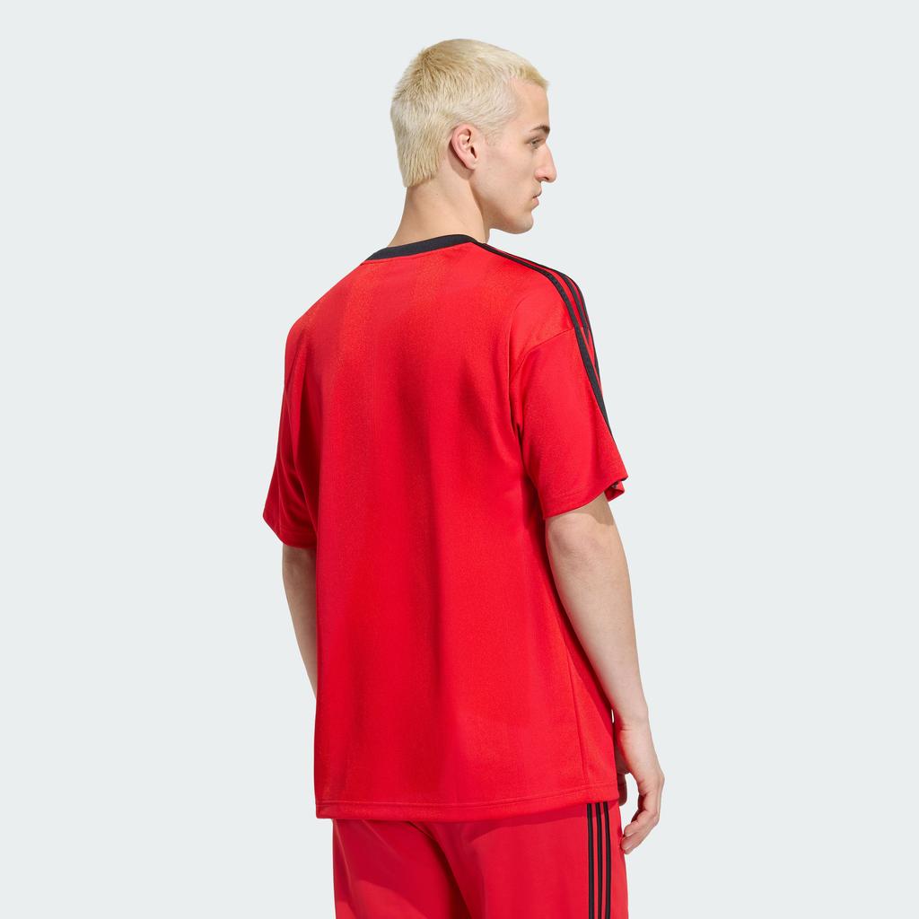 adidas Originals T Shirts Men's Bright Red Crew Neck
