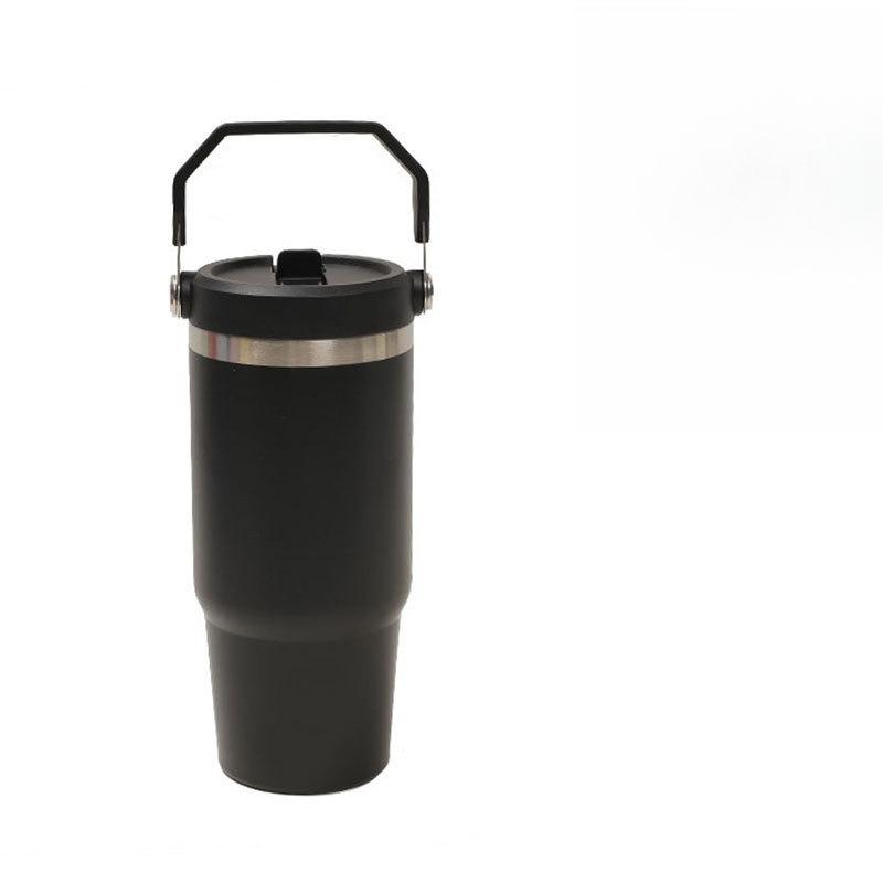 New 20Oz Vacuum Stainless Steel Thermos Cup, Portable Handle Car Cup, Water Cup With Straw