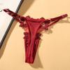 Transparent Flower Embroidery For Girls Korean Underwear Women Panties T Back Thongs String Briefs