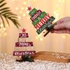 Christmas Wooden Desktop Ornaments Letter Christmas Tree Scene Dress Props Decorations