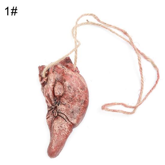 Realistic Bloody Hand Lung Body Organ Necklace Hanging Decor Halloween Props