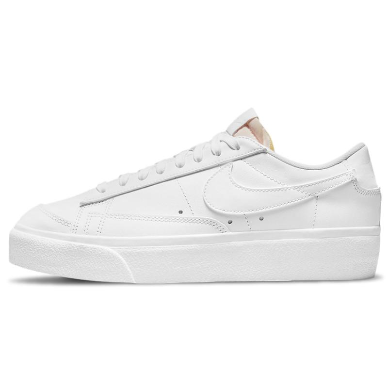 Nike Blazer Low Platform Triple White Women's Sneakers Skateboard Shoes DJ0292-100
