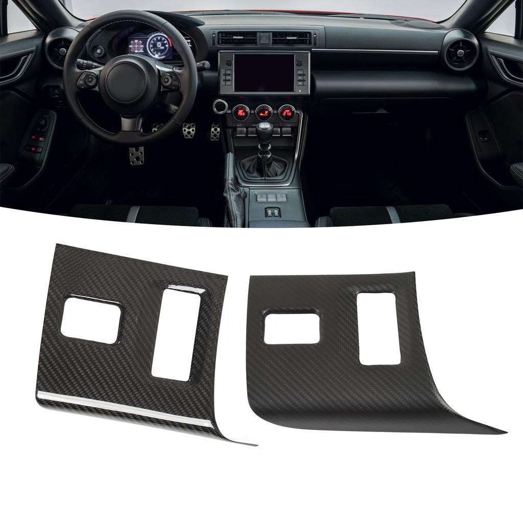 Central Control Gear Shift Panel Frame Carbon Fiber Gear Shift Panel Cover Trim Replacement for Toyota Subaru BRZ