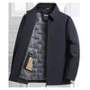 Men's Winter Lightweight White Duck Down Lapel Jacket - Middle-aged Business Luxury Outerwear