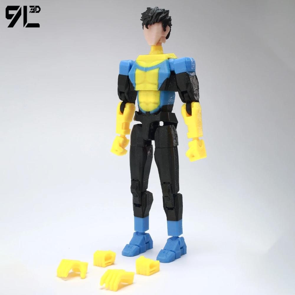 9L3D Dummy13 Lucky13 Conquest Action Figure Invin-cible Model Full Body Movable Toy Multi-Jointed Movable Robot 3D Printed Decor