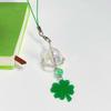 Clear Elegant Color Four Leaf Clovers Phone Charm with Wind Chimes Portable Good Luck Fashion Accessory Daily Use