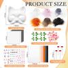 31 Pcs Therian Mask Kit Blank Cat Mask White Therian Masks Half Face Hand-painted DIY Masks for Masquerade Cosplay Party Gifts
