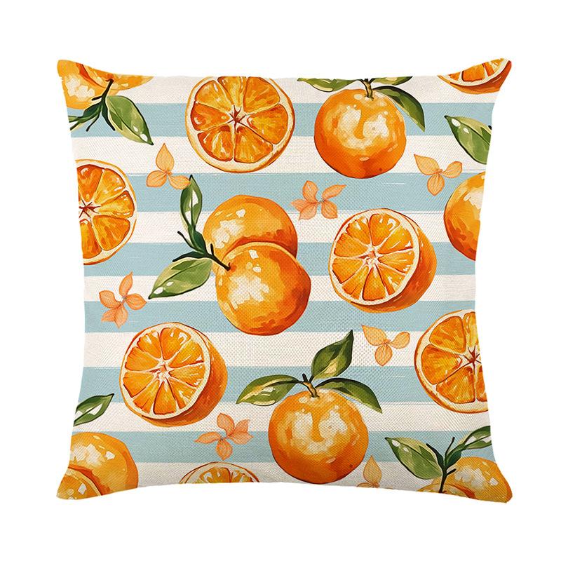 

Summer Fresh Fruit Pillow Case Linen Printed Letter Pillow Set Living Room Bedroom Decorative Cushion 45*45cm JYM430-4