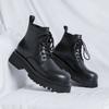 Ręcznie robione buty męskie sznurowane skórzane buty codzienne dla mężczyzn płaska platforma buty do chodzenia obuwie zewnętrzne mokasyny oddychające sneakersy