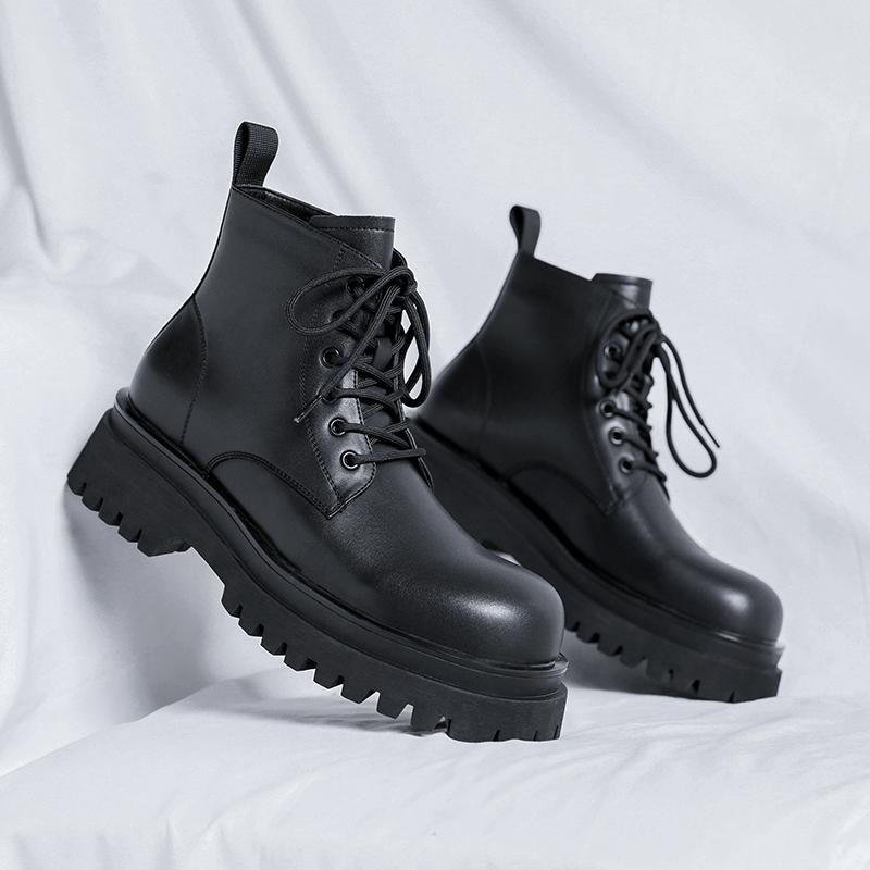 Ręcznie robione buty męskie sznurowane skórzane buty codzienne dla mężczyzn płaska platforma buty do chodzenia obuwie zewnętrzne mokasyny oddychające sneakersy