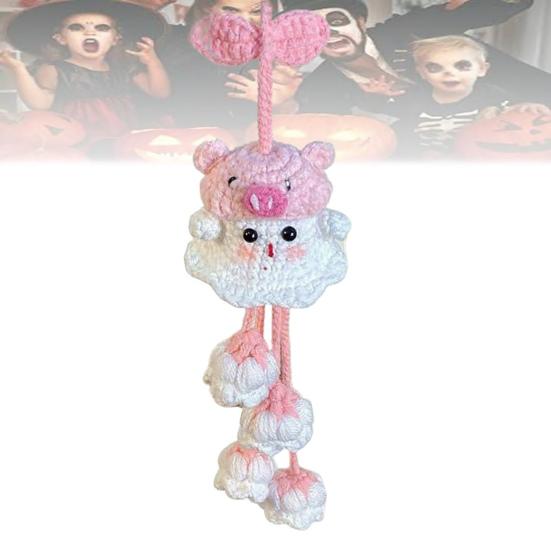 Halloween Crochet Kit Crochet Ghost Bag Charm DIY Kit Crochet Project Ghost Hanging Decoration Craft Set for Crochet Lovers
