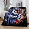 6 Size The Warm and Comfortable Dragon Soft Blanket, Suitable for Living Room,Room Sofa Available in All Seasons,Gift for Friend