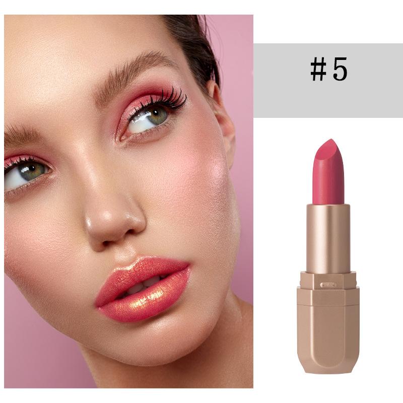 

Мягкая матовая помада Velvet с золотым глиттером, стойкая, не отпечатывается, модная 3.5g