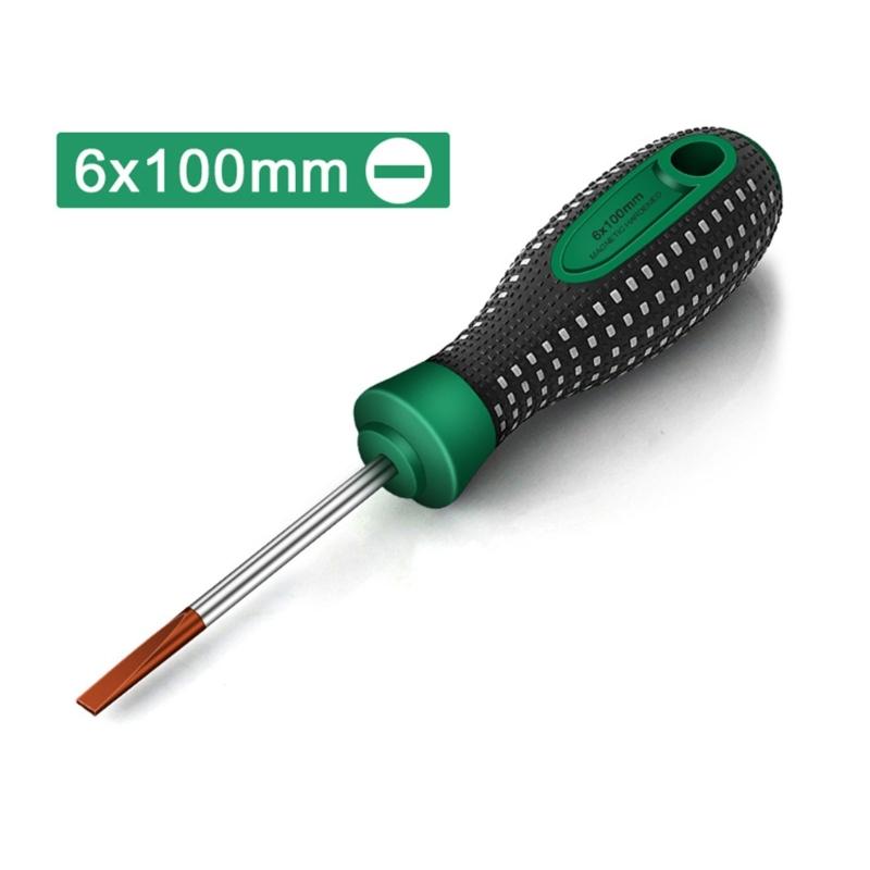 10 Piece Through Steel Core Screwdriver Set,Go-thru Steel Blade High Torque for Fastening,Chiseling or Loosening Seized