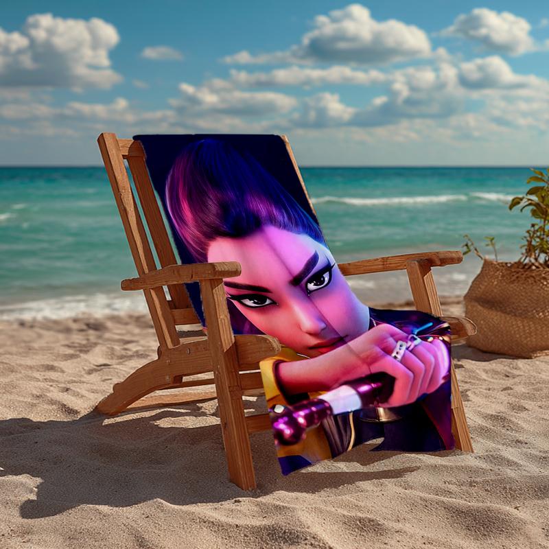 KPOP Hunter Fashion Beach Towel: Ideal for Summer Adventures Soft, absorbent and quick drying suitable for swimming and bathing