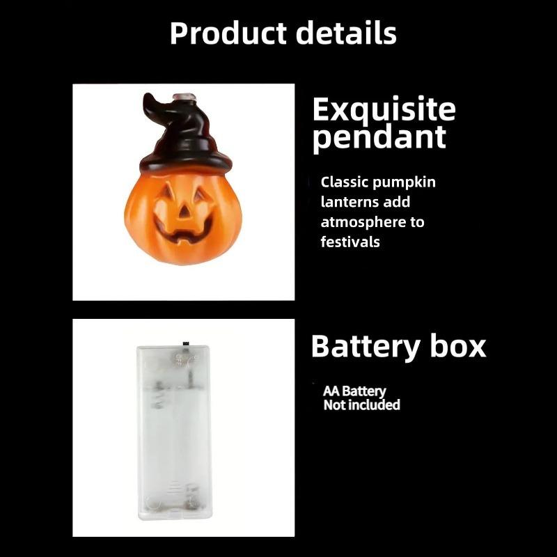 Halloween Classic Pumpkin Lantern Festival Party Atmosphere Decorative Lamp 10/20/40LED Fun and Wonderful Night