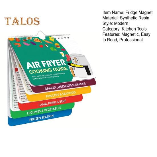 Sprievodca varením Magnet na chladničku Fritéza Tlakový hrniec Keto jedlo Sprievodca varením Brožúra Magnet na chladničku Časy varenia Ťahák Kuchynská konverzia