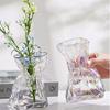 Wind Flower Vase Advanced Transparent Vase Glass Living Room Desktop Hydroponic Flower Arrangement Creative Decoration