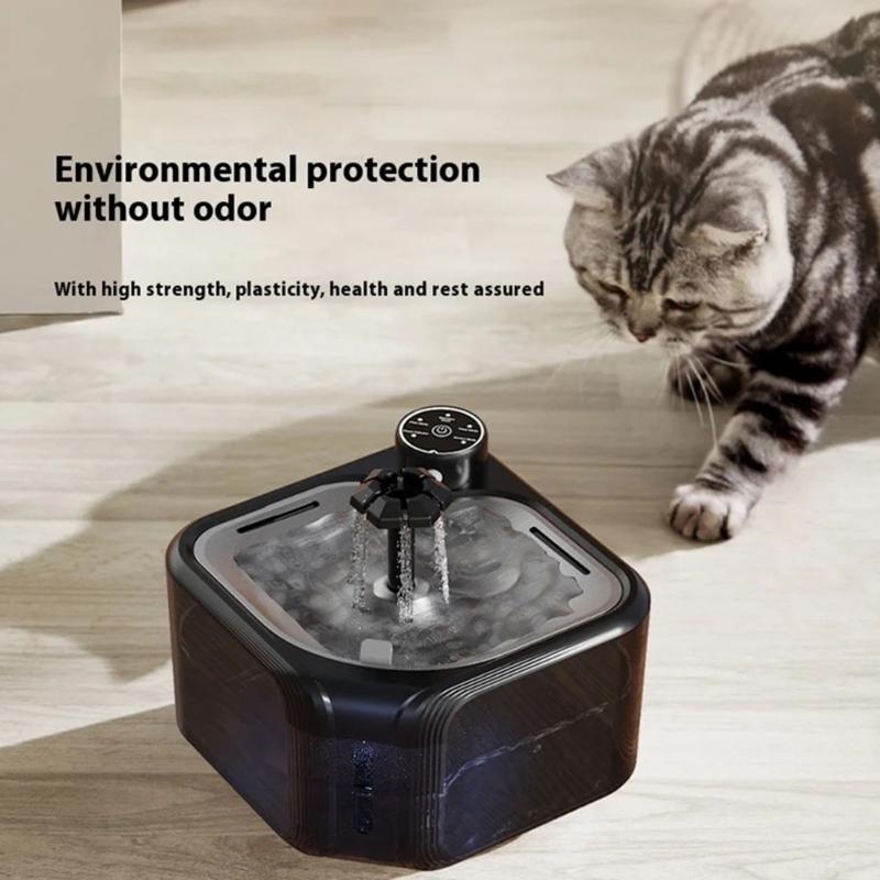 Intelligent Sensing Dog Water Dispenser With ABS Construction And Antislip Design 2.8L Capacity Water Fountain for Pet