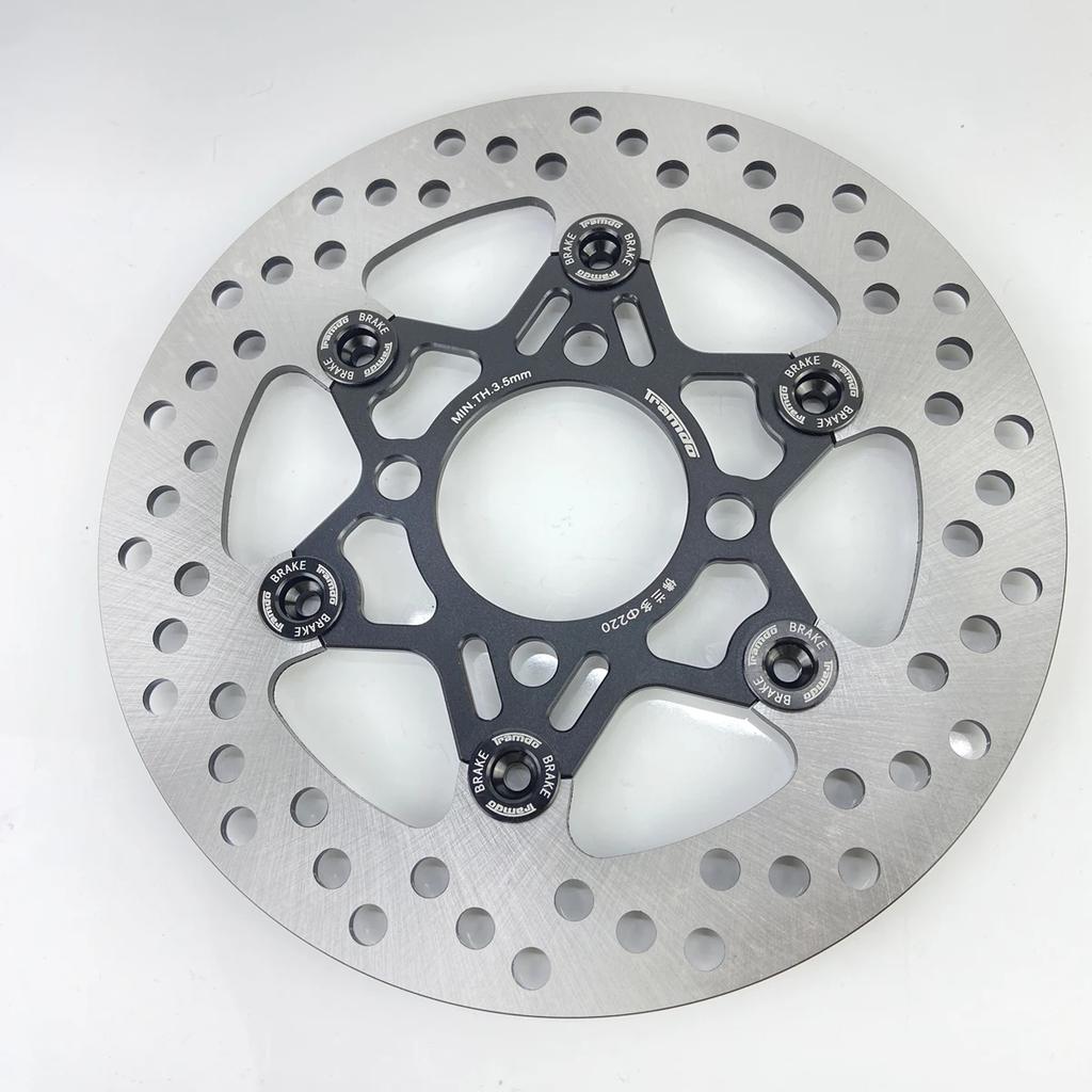 220mm Rotor Motorcycle Brake Disc Front Disc Brake Hole Pitch 55mm Universal 4 holes Aluminum alloy Floating disk