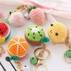 Strawberry Knitting Car Keychain Lemon Donut Knitted Keyring Fruit Keychain  Ladies Girls