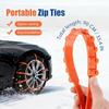 Winter Snow Chains For Cars 10pcs Outdoor Tire Chains For Motorcycles Trucks Emergency Anti-Skid Tyre Chains Auto Accessories